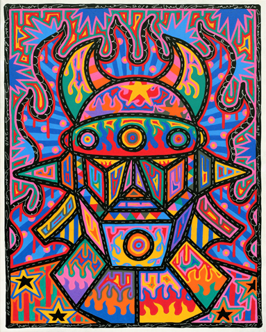 RobotTaekwonV_91x73cm_Acrylic_on_Canvas_2010